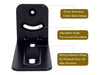 Black Steel Universal Soundbar Wall Mount Bracket Kit