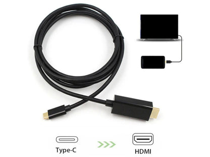1.8M Black USB-C to HDMI Cable 4K NZ | High Speed Type-C to HDMI Lead