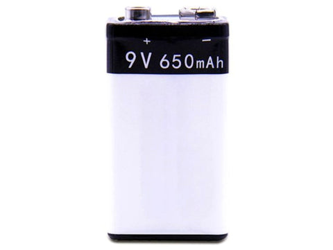 USB Rechargeable 9V 650mAh Li-ion Battery