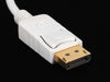 White DisplayPort to VGA adapter
