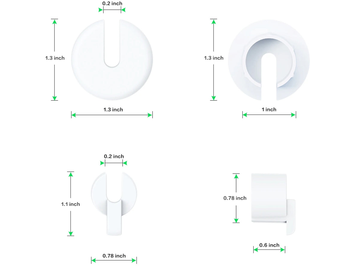 Starlink Cable Wall Bushing – White Weather-Resistant Wall Feed-Through Kit