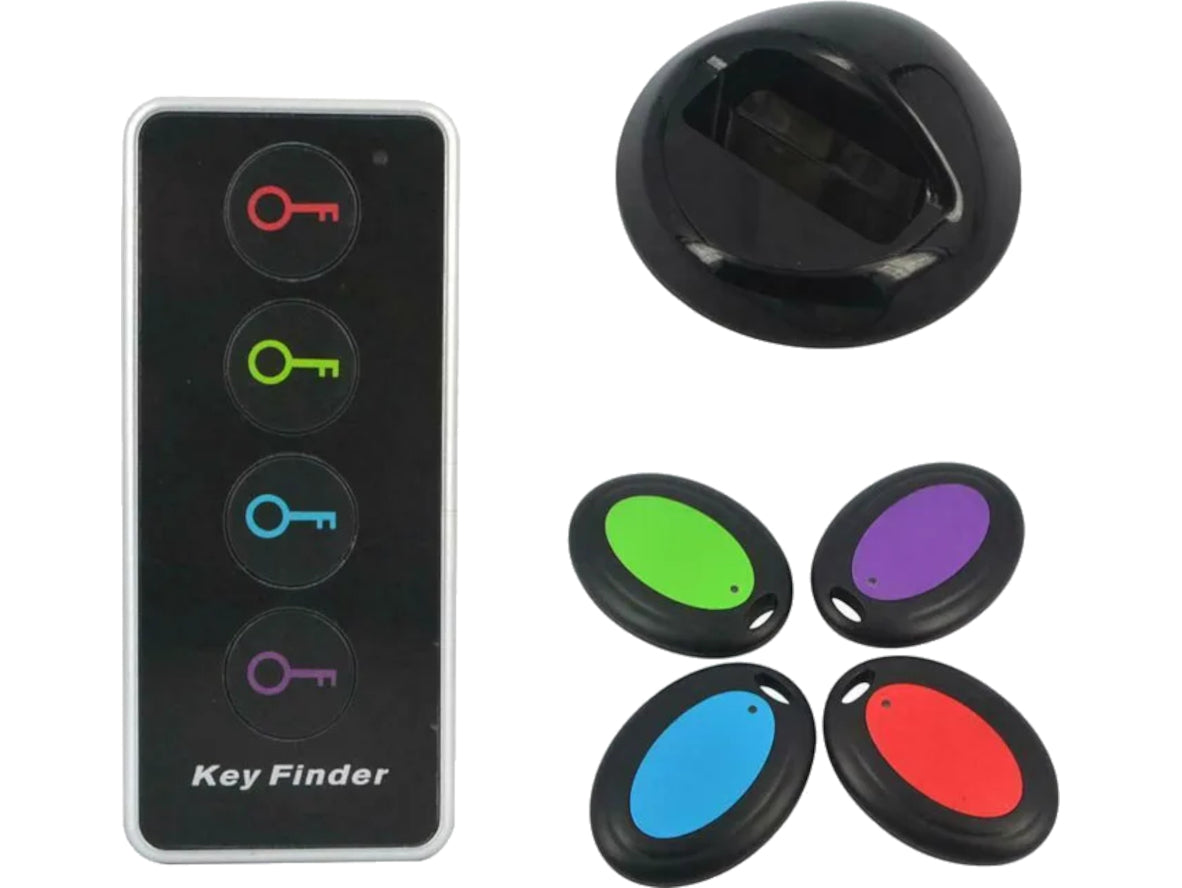 Wireless Key Finder Locator with Remote Control – 4-Item RF Finder (No App) – NZ