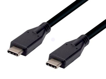 USB-C to USB-C Cable 2m Black – USB 3.1 Male to Male 3A Charge & Sync