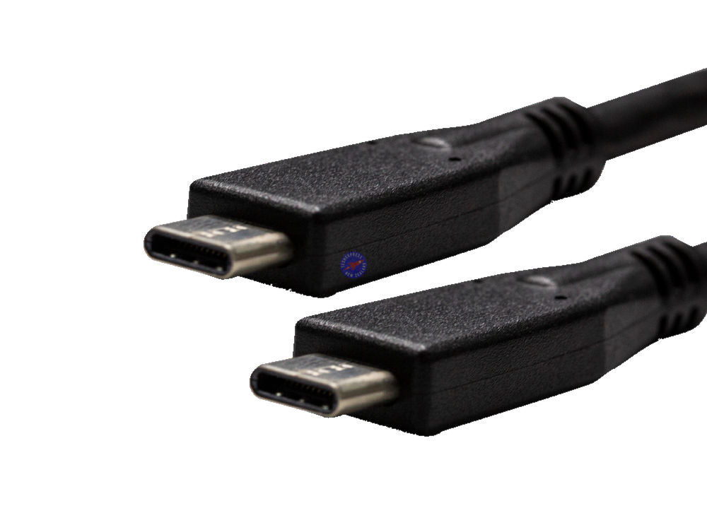 USB-C to USB-C Cable 2m Black – USB 3.1 Male to Male 3A Charge & Sync