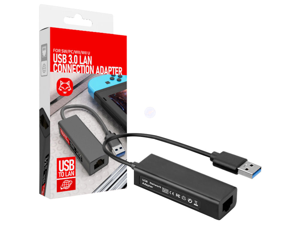 Nintendo Wii Wii U PC USB connector to LAN Network Internet Ethernet Adapter