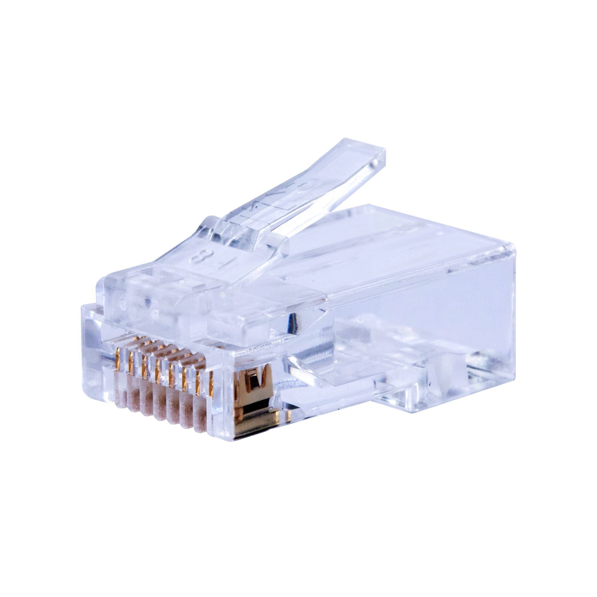 Push Fit Rj45 Cat6 UTP Push Pass Through RJ45 8P8C Plug Connector 20 Piece Pack ...