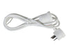 1m White Piggyback Plug Extension Cable