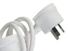 1m White Piggyback Plug Extension Cable
