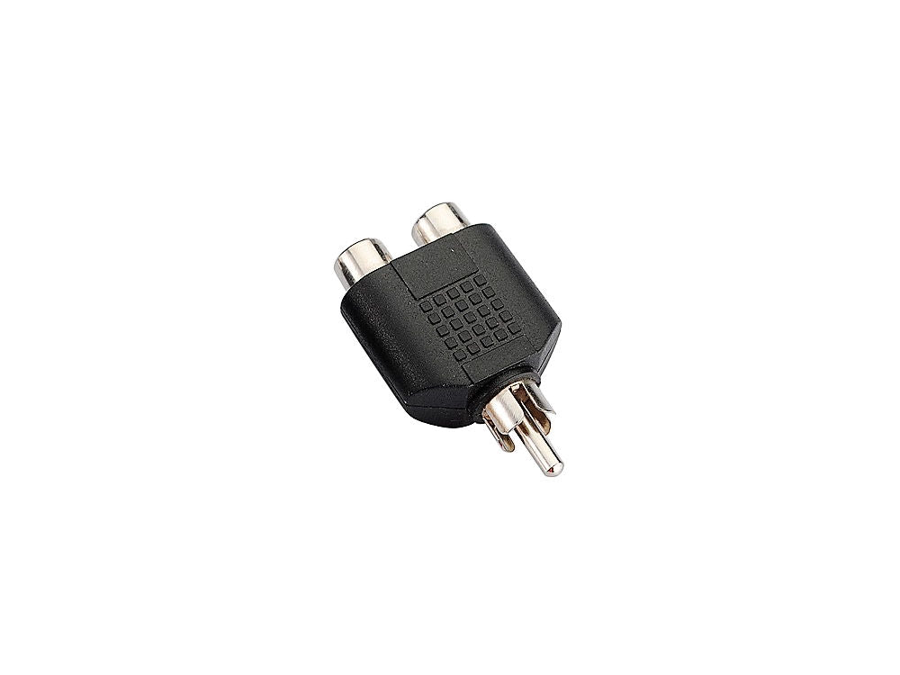 Male RCA plug to 2x Female RCA socket audio video splitter adapter converter