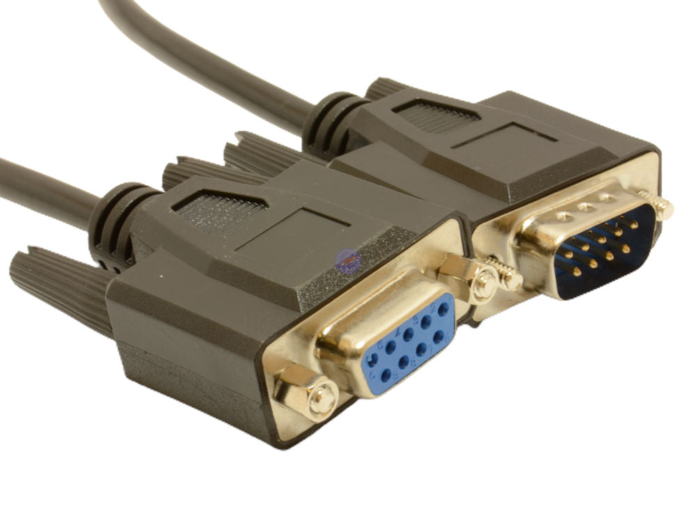 2m 9 Pin DB9 Male to Female Serial Extension Cable – Techexpress NZ