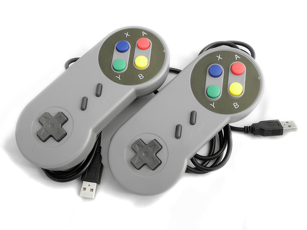 2x Super Nintendo SNES USB game controller gamepad for PC MAC Pi Retro ...
