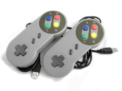 2x Super Nintendo SNES USB game controller gamepad for PC MAC Pi RetroPie (2PCS) - techexpress nz