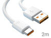 2m White 6A USB C Cable