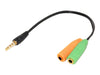 Microphone earphone headphone audio splitter Y cable for Android phone & tablet