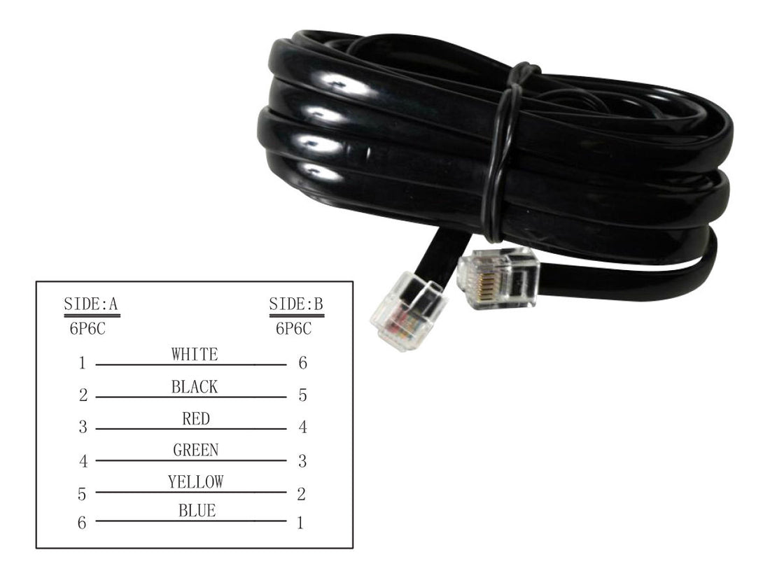 3m 6P6C RJ11 to RJ11 Crossover Cable – Techexpress NZ