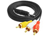 4 Pole 3.5mm Stereo Plug to 3x RCA Plug AV Cable