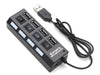 4 Port USB 2.0 Individually Switched USB HUB with Optional Power Port