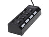 4 Port USB 2.0 Individually Switched USB HUB with Optional Power Port