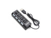 4 Port USB 2.0 Individually Switched USB HUB with Optional Power Port