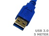 5 Meter Blue USB 3.0 Male to Female Extension Cable - techexpress nz