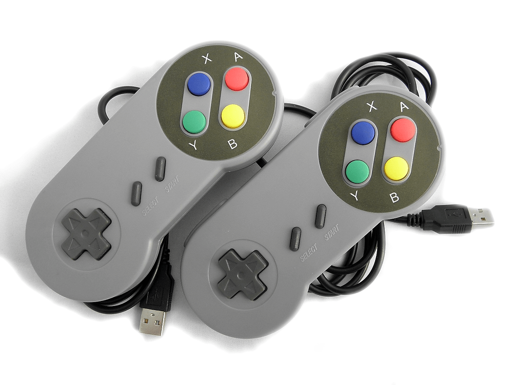 2x Super Nintendo SNES USB game controller gamepad for PC MAC Pi