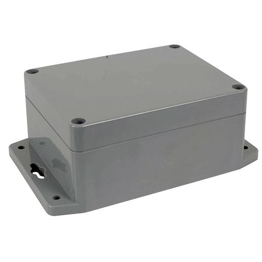 Dark Grey Enclosure with Mounting Flange - 115(W) x 90(D) x 55(H)mm - techexpress nz