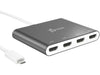 USB-C 4 Port HDMI Multi Monitor Adapter