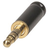 Slimline 3.5mm Stereo Gold Plug - techexpress nz