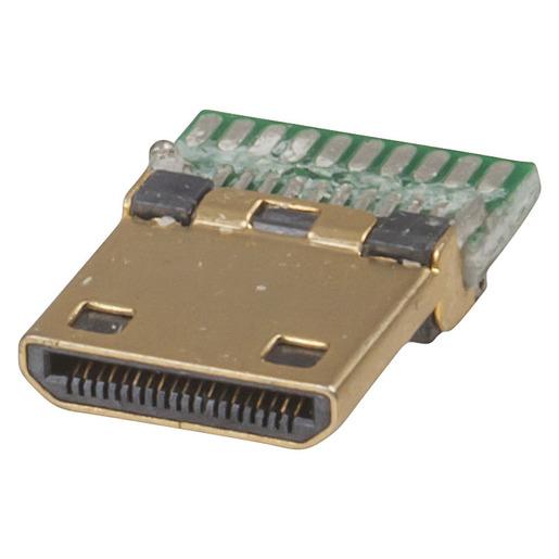 Pre-mounted Mini HDMI Plug with Solder Pads - techexpress nz