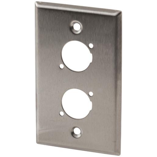Stainless Steel Wall Plate Dual XLR - techexpress nz