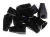 Black RJ45 network plug connector strain relief boot in bag of 10 pieces - techexpress nz