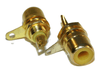 Yellow Gold plated Panel Chassis Mount RCA Phono Female Socket solder connector - techexpress nz