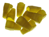 Yellow RJ45 network plug connector strain relief boot in bag of 10 pieces - techexpress nz