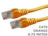 0.75 Meter Orange CAT6 RJ45 Ethernet LAN Network UTP Patch Cable .75m Cord Lead - techexpress nz