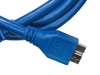 1 Meter Blue USB 3.0 Type-A Male USB to Micro-B SuperSpeed USB Cable 1M Lead - techexpress nz
