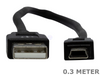 Short 0.3 Meter PS3 Wireless Controller USB Charge Cable PlayStation 3 charger - techexpress nz