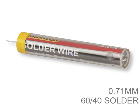 Solder hobby pack in easy dispense spool tube with hole in cap - techexpress nz