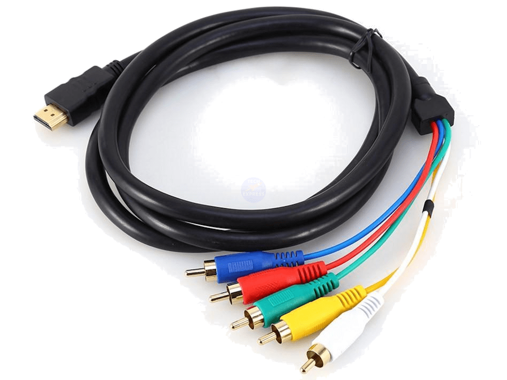 1.5m Male HDMI to 5 RCA RGB Component Video with Stereo Audio AV Adapter  Cable