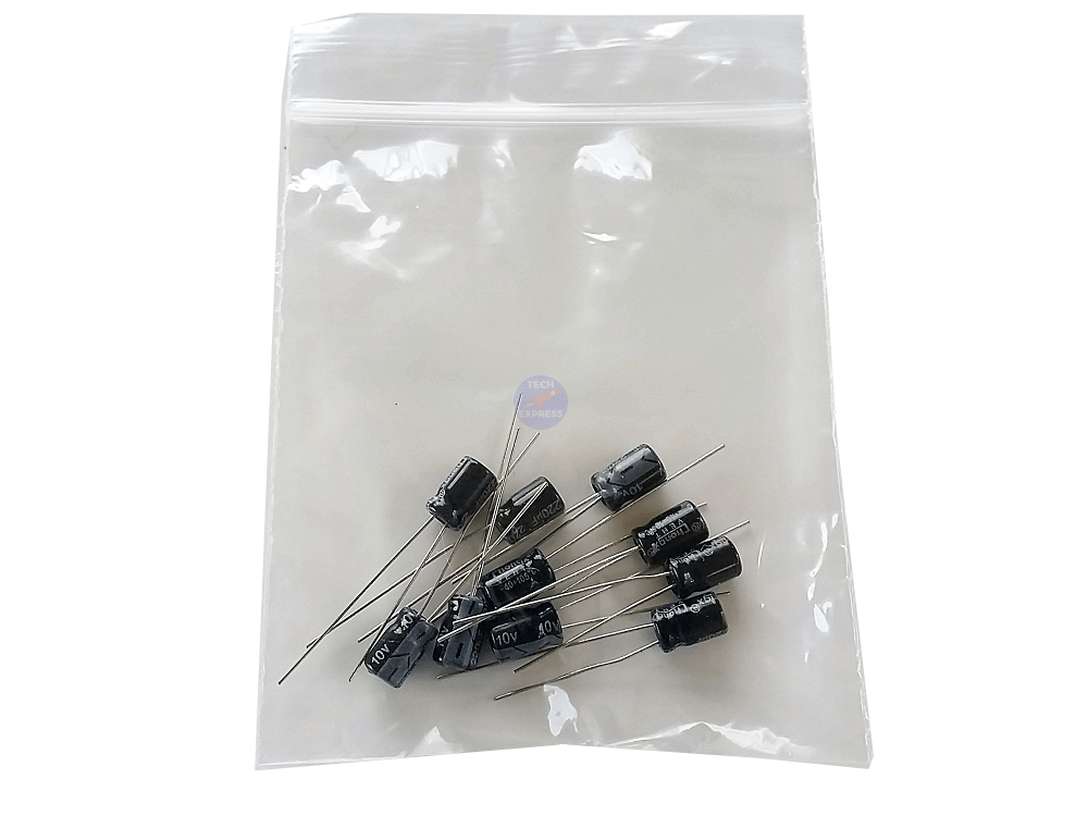 Condensatore elettrolitico in alluminio 10pcs 220uF 10V serie MU 5x11mm 10V220uF Condensatore elettrolitico in alluminio 10pcs 220uF 10V serie MU 5x11mm 10V220uF