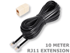 10 Meter 6p6c RJ11 Male to Female Extension Cable Kit - techexpress nz