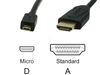 1 Meter Micro HDMI to HDMI Cable Black Cord 1M Lead - techexpress nz