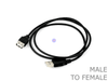 1 Meter USB 2.0 Male to Female extension cable cord 1M Type A lead - techexpress nz