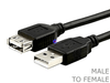 1 Meter USB 2.0 Male to Female extension cable cord 1M Type A lead - techexpress nz