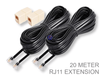 20 Meter 6p6c RJ11 Male to Female Extension Cable Kit 20M 6 Pin - techexpress nz
