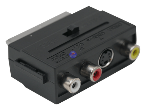 SCART to S Video Composite RCA Audio Video AV Converter Adapter - techexpress nz