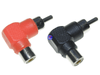 2Pcs 90 Degree RCA Right Angle Connector Male to Female 1x Red RCA 1x Black RCA - techexpress nz