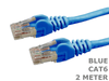 2 Meter Blue CAT6 RJ45 Ethernet LAN Network UTP Patch Cable 2m Cord Lead - techexpress nz