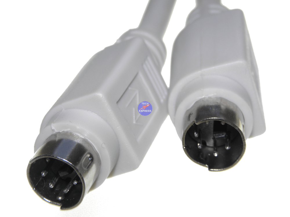 2 Meter PS/2 6 Pin mini-DIN Male to Male cable 2M cord Beige Keyboard ...