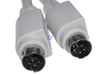 2 Meter PS/2 6 Pin mini-DIN Male to Male cable 2M cord Beige Keyboard Mouse lead - techexpress nz