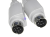 2 Meter PS/2 6 Pin mini-DIN Male to Male cable 2M cord Beige Keyboard Mouse lead - techexpress nz